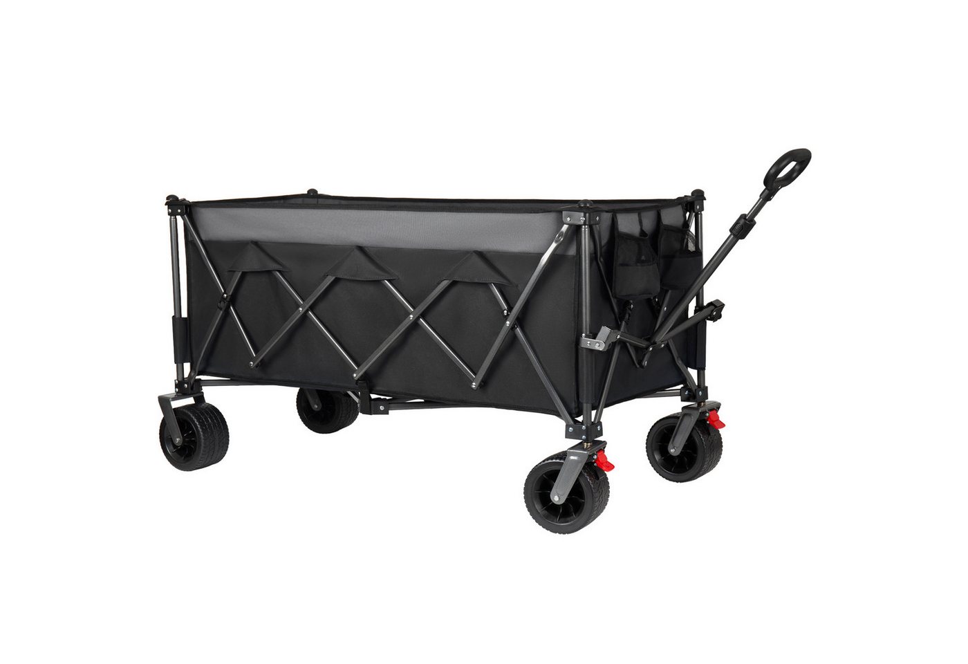 i@home Bollerwagen XXXL Bollerwagen Faltbar (Packung Set), mit Extra Breite 17x10 cm All-Terrain-Räder Handwagen Bild 4