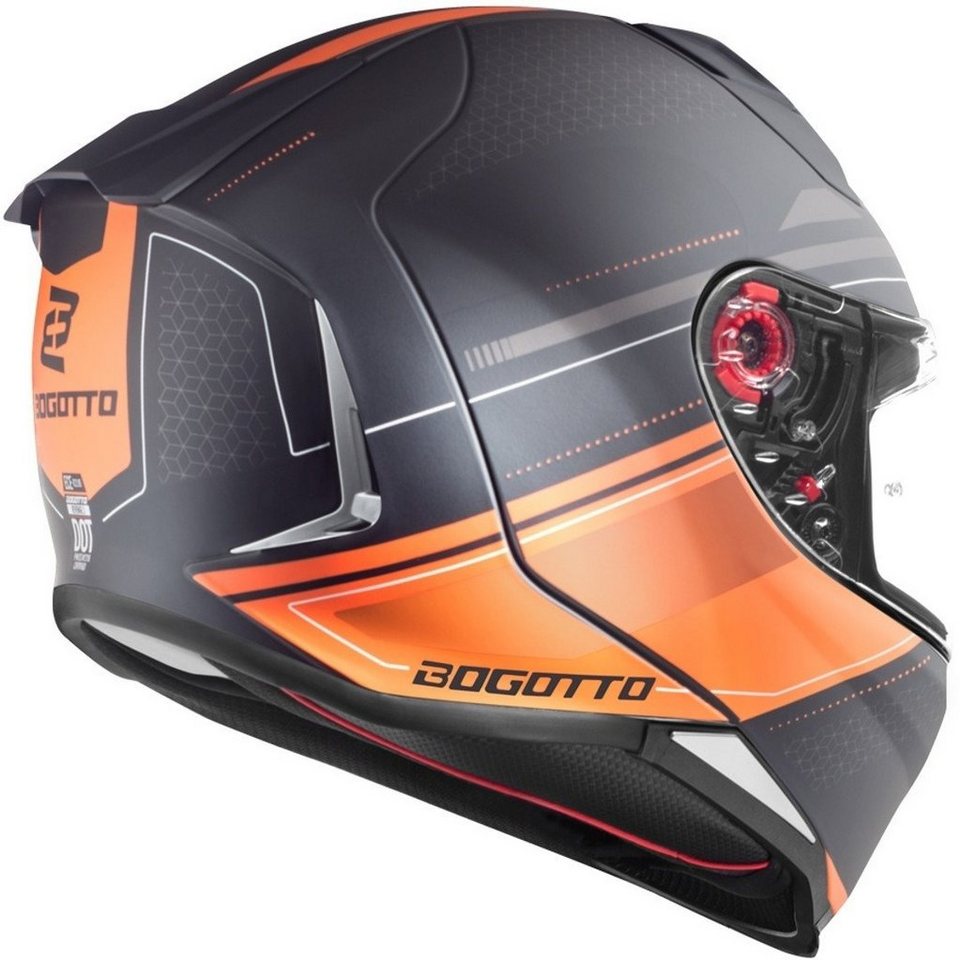 Bogotto Motorradhelm FF110 Cinder Helm, Reflektierende