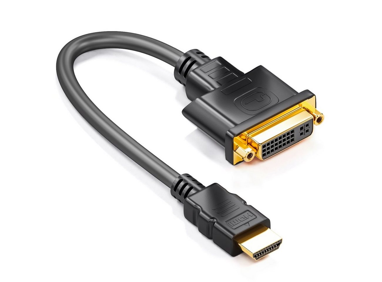 deleyCON deleyCON HDMI zu DVI Adapter - Stecker auf Buchse - FullHD - TV / Video-Kabel Bild 2