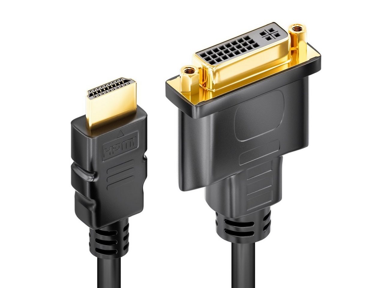 deleyCON deleyCON HDMI zu DVI Adapter - Stecker auf Buchse - FullHD - TV / Video-Kabel Bild 3
