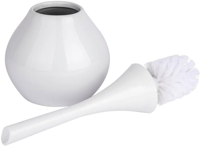 WENKO WC-Garnitur »Flakon«, Keramik/Kunststoff, weiß - weiss