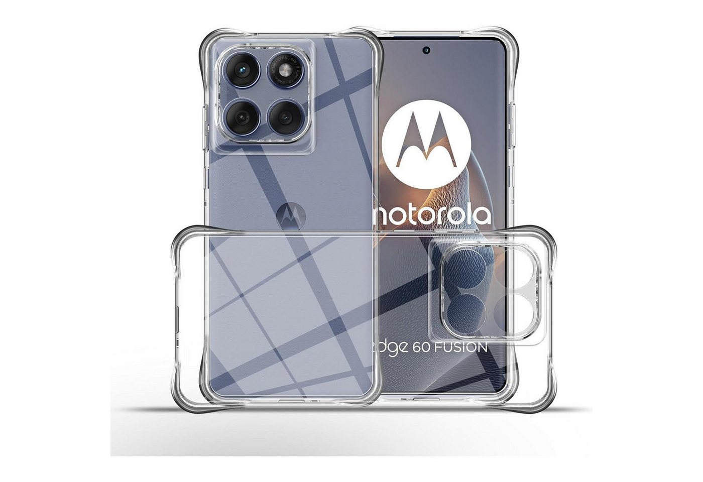 LuxusKollektion Handyhülle Hülle TPU transparent Stoßdämpfung Edge 60 Fusion Moto 60Fusion Bild 3