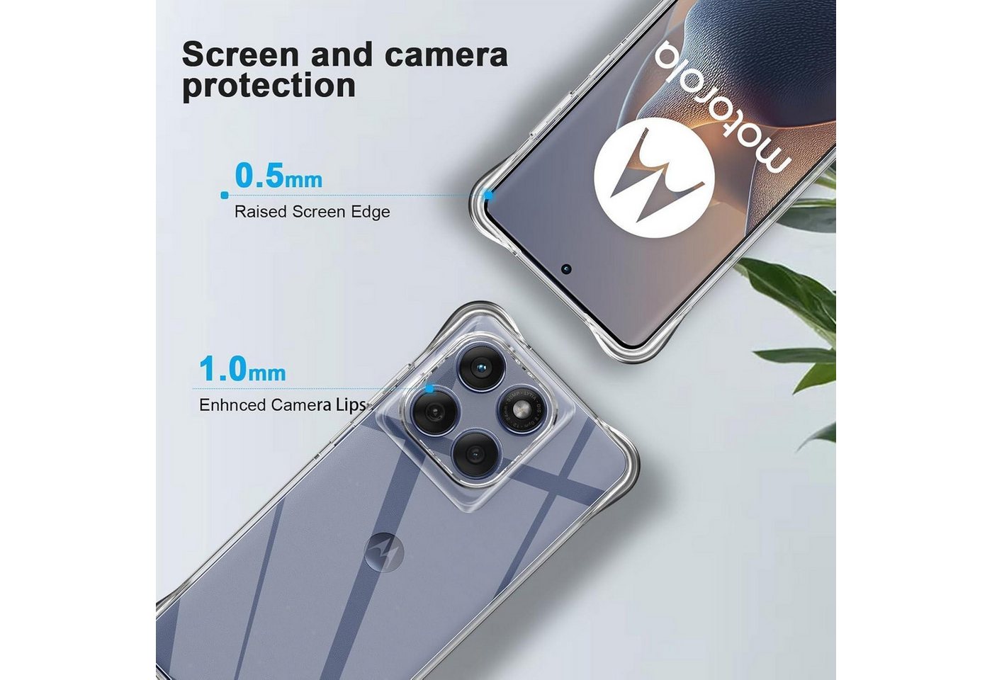 LuxusKollektion Handyhülle Hülle TPU transparent Stoßdämpfung Edge 60 Fusion Moto 60Fusion Bild 4
