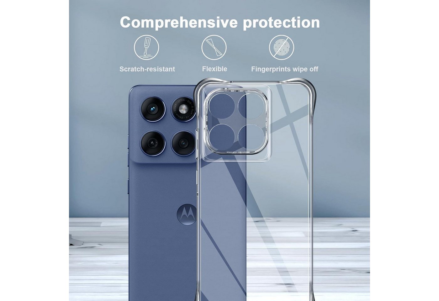LuxusKollektion Handyhülle Hülle TPU transparent Stoßdämpfung Edge 60 Fusion Moto 60Fusion Bild 5