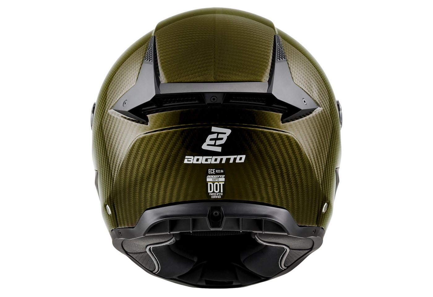 Bogotto Motorradhelm Rapto Carbon Helm, Vorbereitet Für Kommunikationssystem,geeignet Brillenträger,vorbe Bild 2