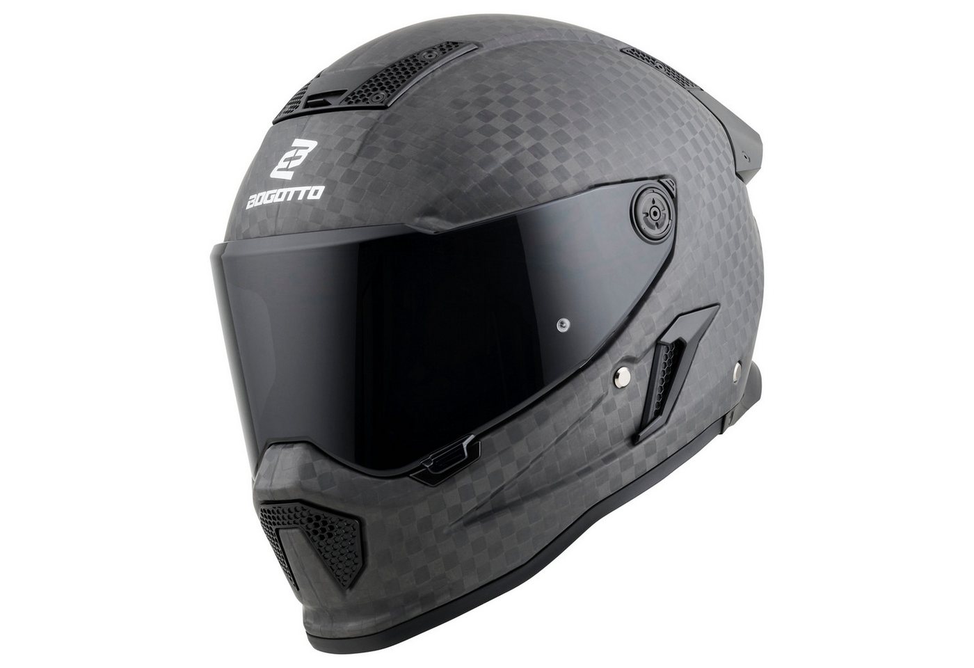 Bogotto Motorradhelm Rapto CheckR Carbon Helm, Vorbereitet Für Kommunikationssystem,geeignet Brillenträger,vorbe Bild 3