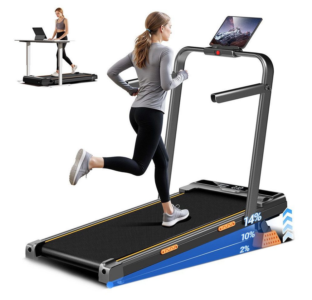 ROBORE Laufband Klappbares Laufband mit 14 % Steigung, 2,5-PS-Motor, bis zu 10 km/h, 150 kg Belastbarkeit, LED-Anzeige und Fernbedienung Bild 4