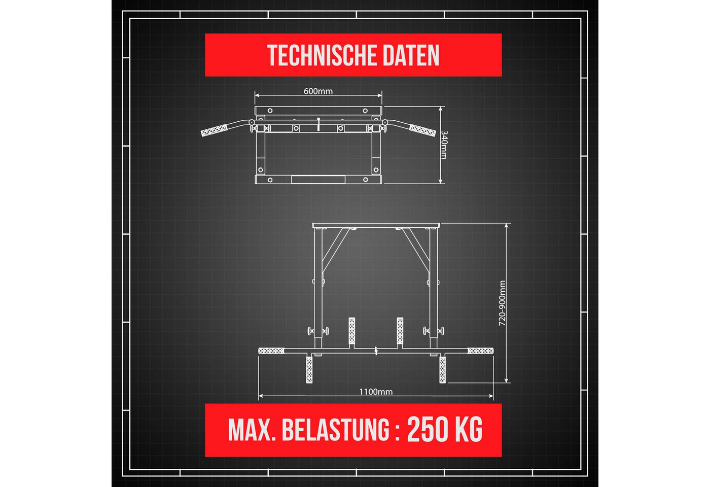 K-SPORT Klimmzugstange Pull-Up Bar mit 3 verschiedenen Griffen, Made in EU! Bild 4
