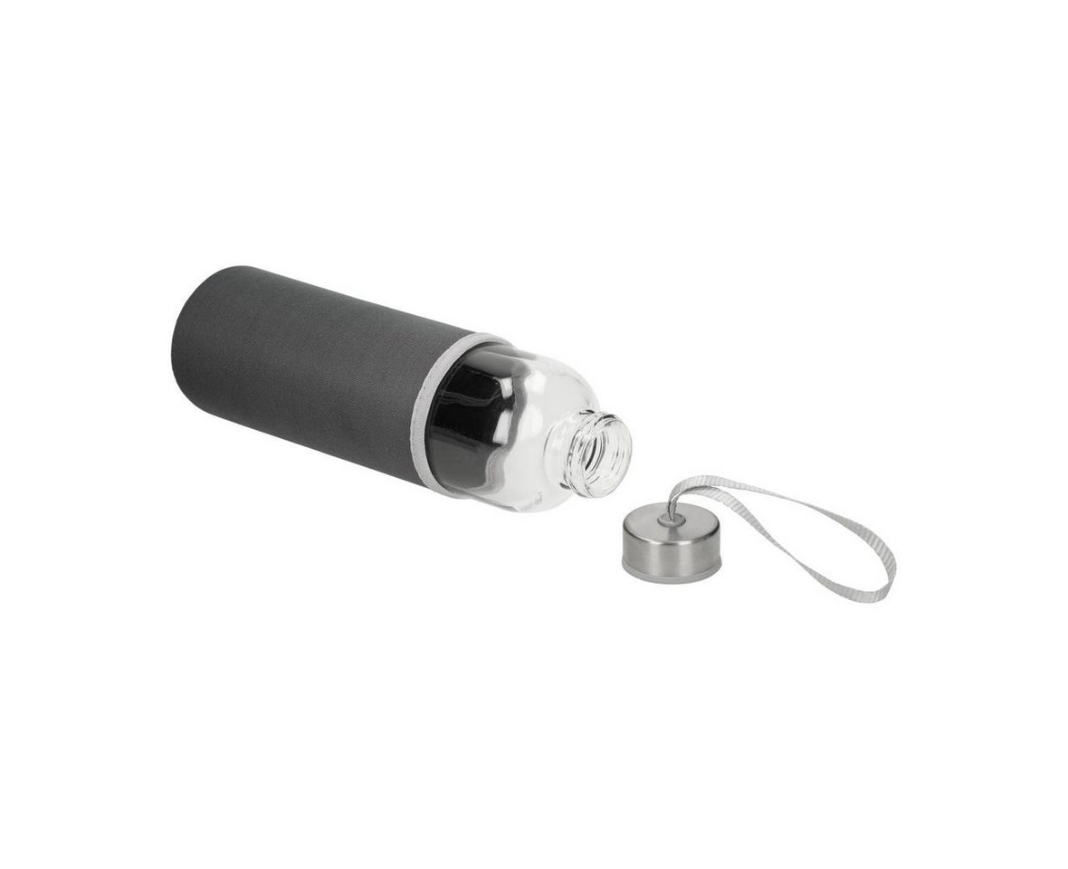 elasto Trinkflasche 700 ml Glasflasche "Pure" Wasserflasche mit softer Hülle, Sportflasche, Für Unterwegs, Bottle, Schule und Arbeit, Kautschukhülle Bild 2