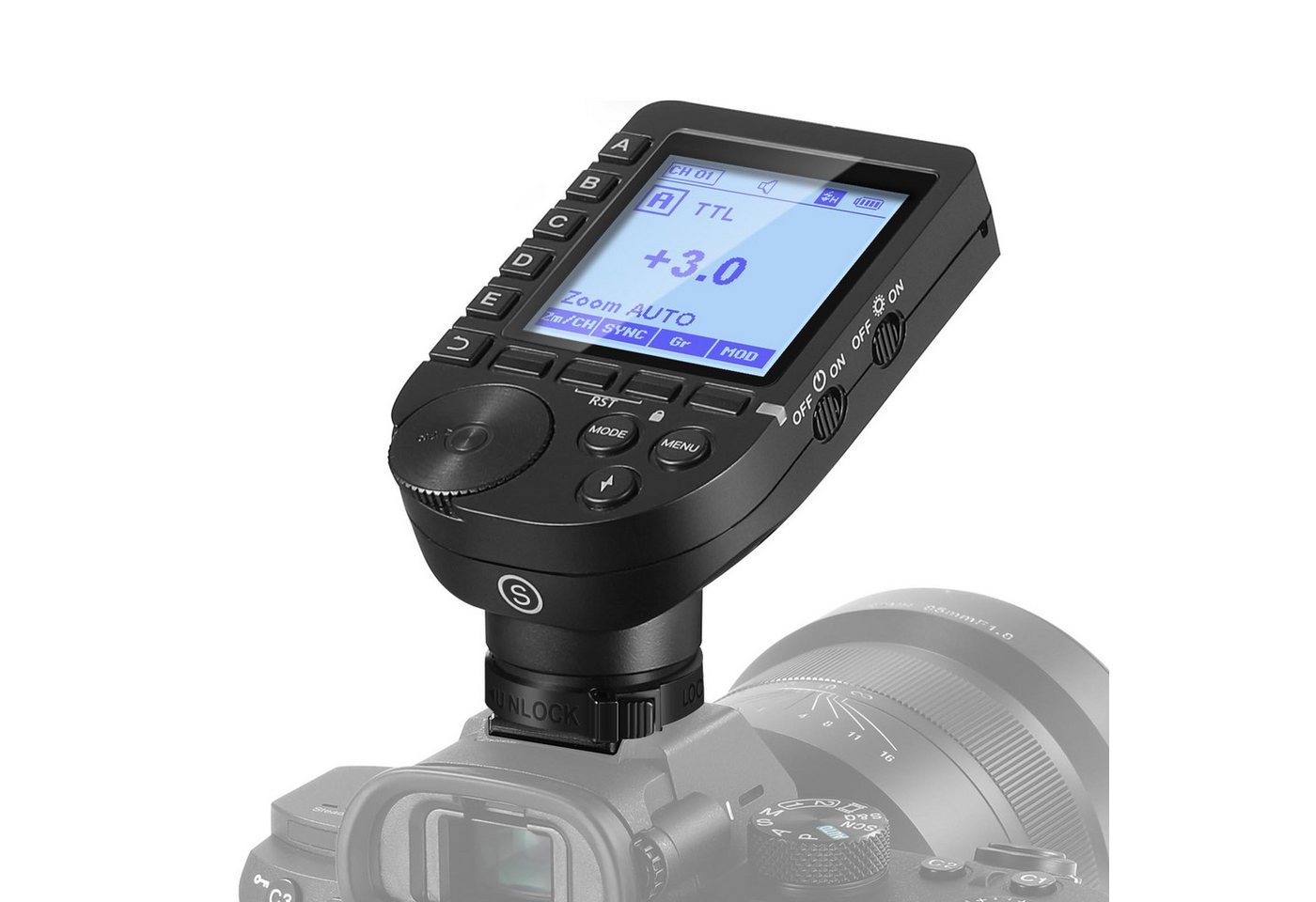 Neewer QPRO-S Blitzauslöser für Sony mit HSS & LCD Display Kabel-Fernauslöser, (Alles in Einem QPRO-S Auslöser) Bild 5