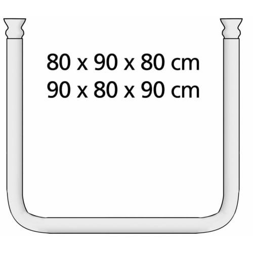 WENKO Winkelstange, aluminium, 20 mm ø - silberfarben