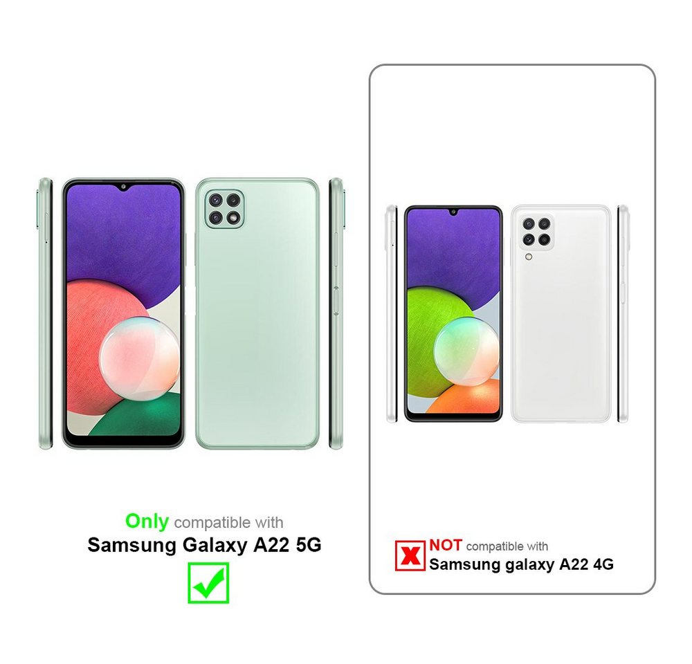 Cadorabo Schutzfolie f ür Samsung Galaxy A22 5G Schutzfolie, (1-St), Vollbild Schutzglas Panzer Folie (Tempered) Display Schutzfolie Bild 3
