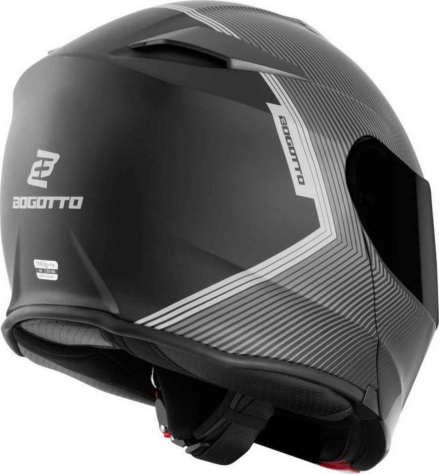 Bogotto Motorradhelm H271 Wayke Klapphelm, Vorbereitet Für Kommunikationssystem,geeignet Brillenträger,vorbe