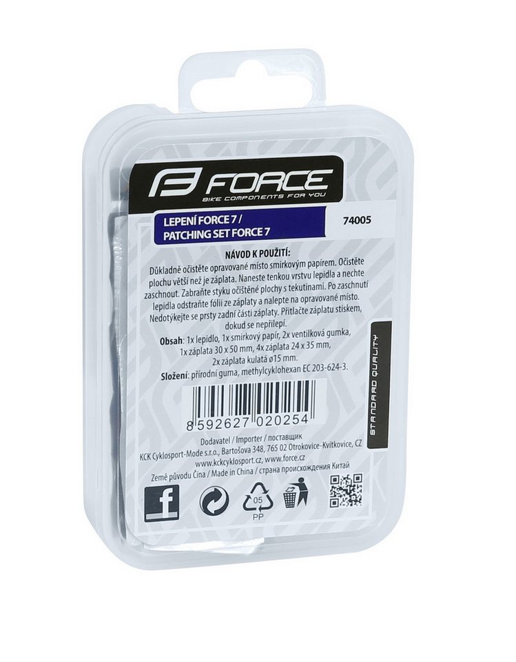FORCE Fahrradschlauch patching set FORCE 7 plastic box-bigger105x60x20mm Bild 2