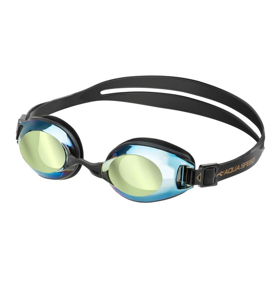 Aqua Speed Schwimmbrille mit Sehstärke für Kurzsichtige Dioptrien: -5.0 inkl. Box, (Lumina schwarz verspiegelte Gläser -5,0), Anpassbar für individuellen Sitz