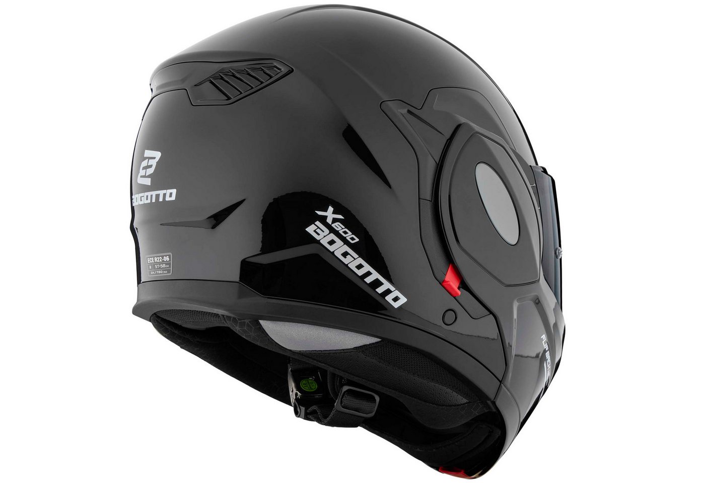 Bogotto Motorradhelm FS-X600 Klapphelm, Vorbereitet Für Kommunikationssystem,geeignet Brillenträger,vorbe Bild 3