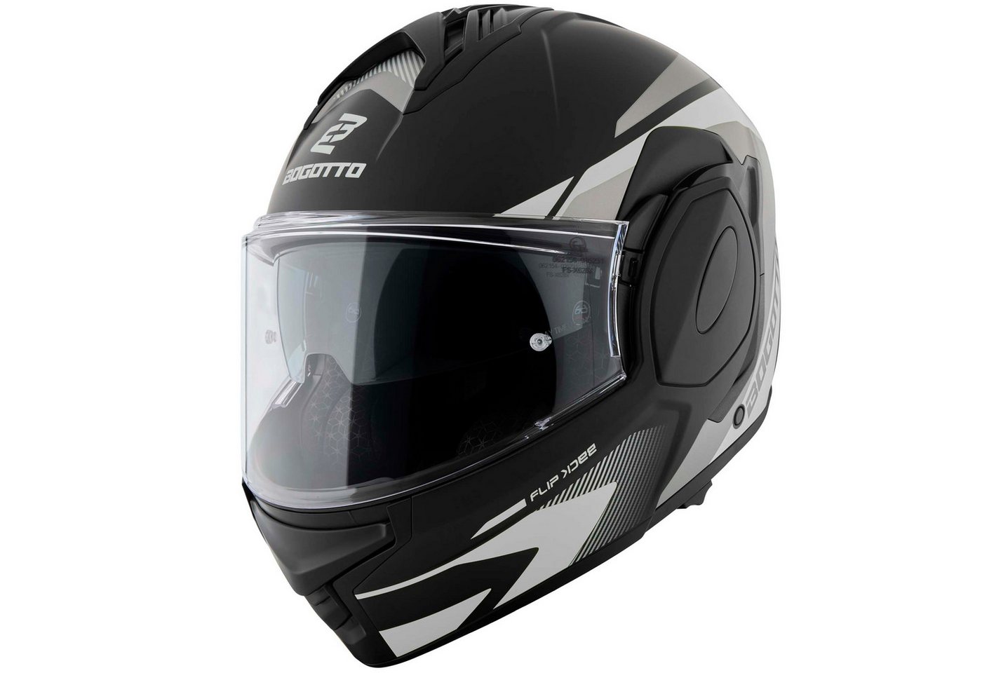 Bogotto Motorradhelm FS-X600 Atyr Klapphelm, Vorbereitet Für Kommunikationssystem,geeignet Brillenträger,vorbe Bild 2