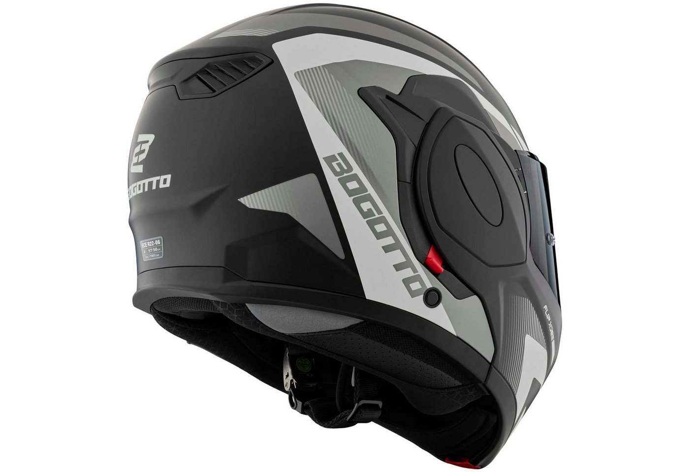 Bogotto Motorradhelm FS-X600 Atyr Klapphelm, Vorbereitet Für Kommunikationssystem,geeignet Brillenträger,vorbe Bild 4