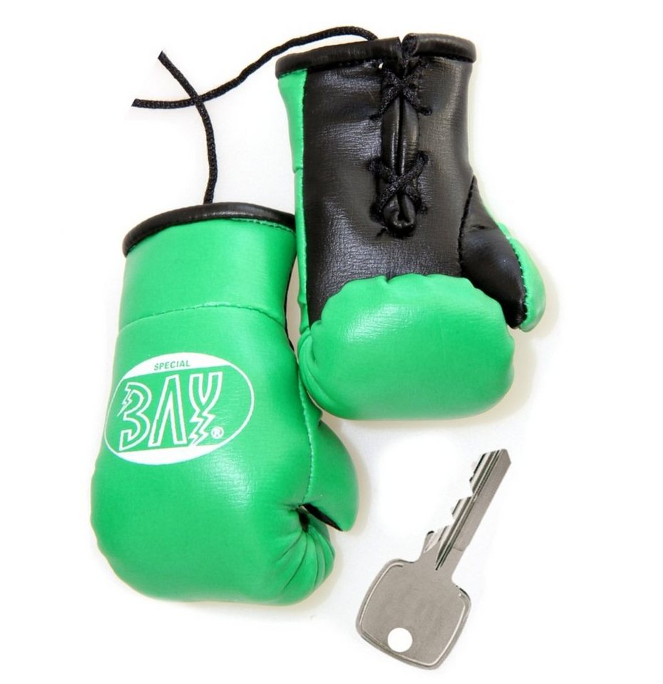 BAY-Sports Boxhandschuhe Mini Deko Box-Handschuhe Boxen Geschenk Auto Paar schwarz, Anhänger für Tasche, Autospiegel usw. Bild 3