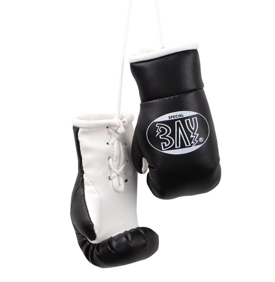BAY-Sports Boxhandschuhe Mini Deko Box-Handschuhe Boxen Geschenk Auto Paar schwarz, Anhänger für Tasche, Autospiegel usw. Bild 4
