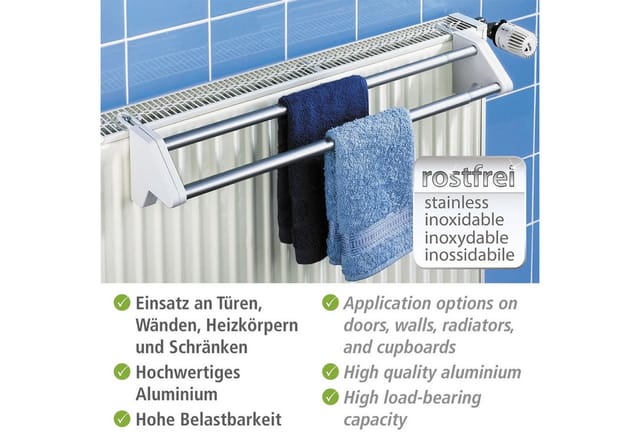 WENKO Heizkörpertrockner »Standard« - silberfarben