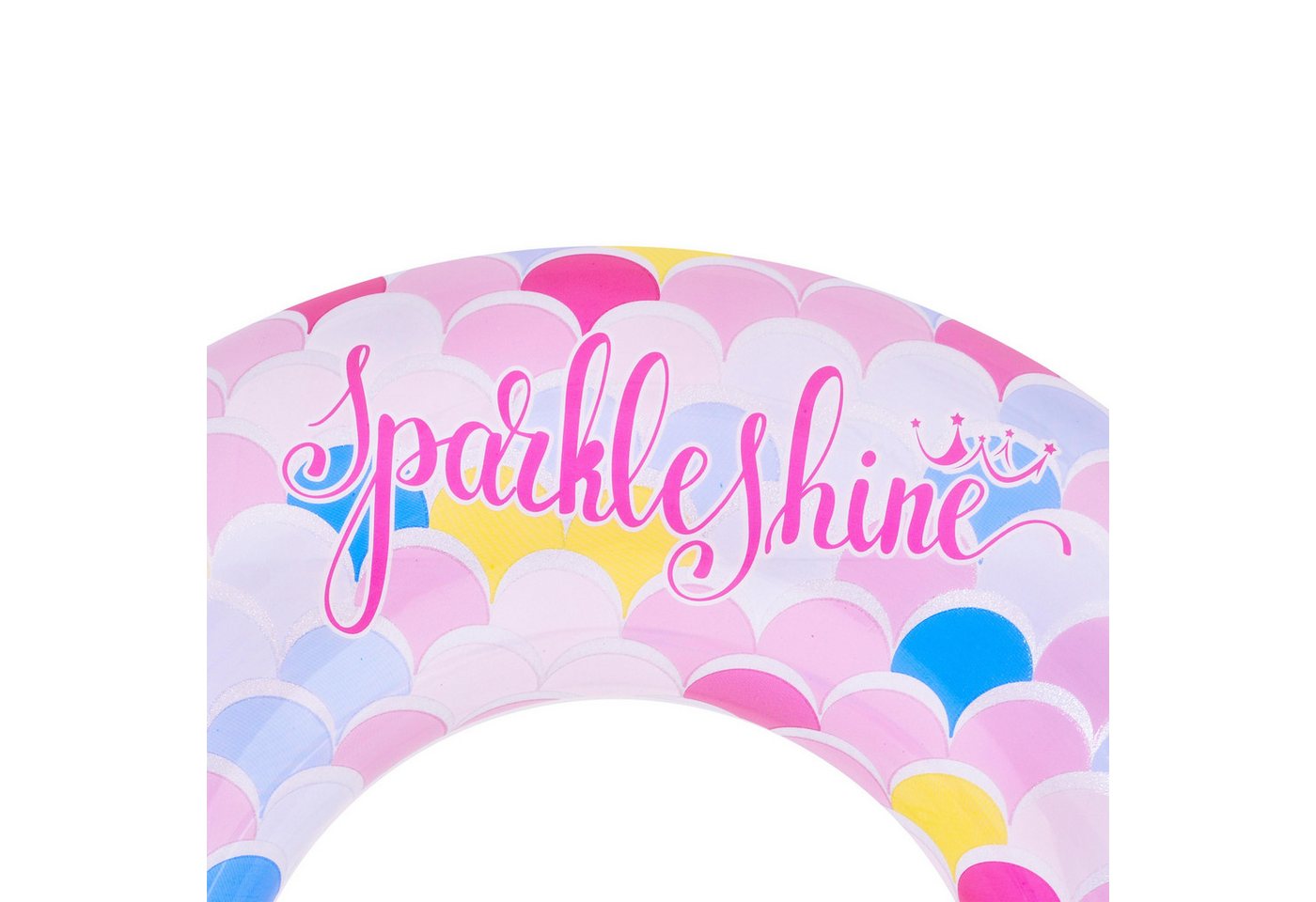 SunClub Schwimmring Schwimmtier bunt mit Schuppenmuster aufblasbar (Packung, 1-tlg), 90 cm mit Sicherheitsventil Bild 2