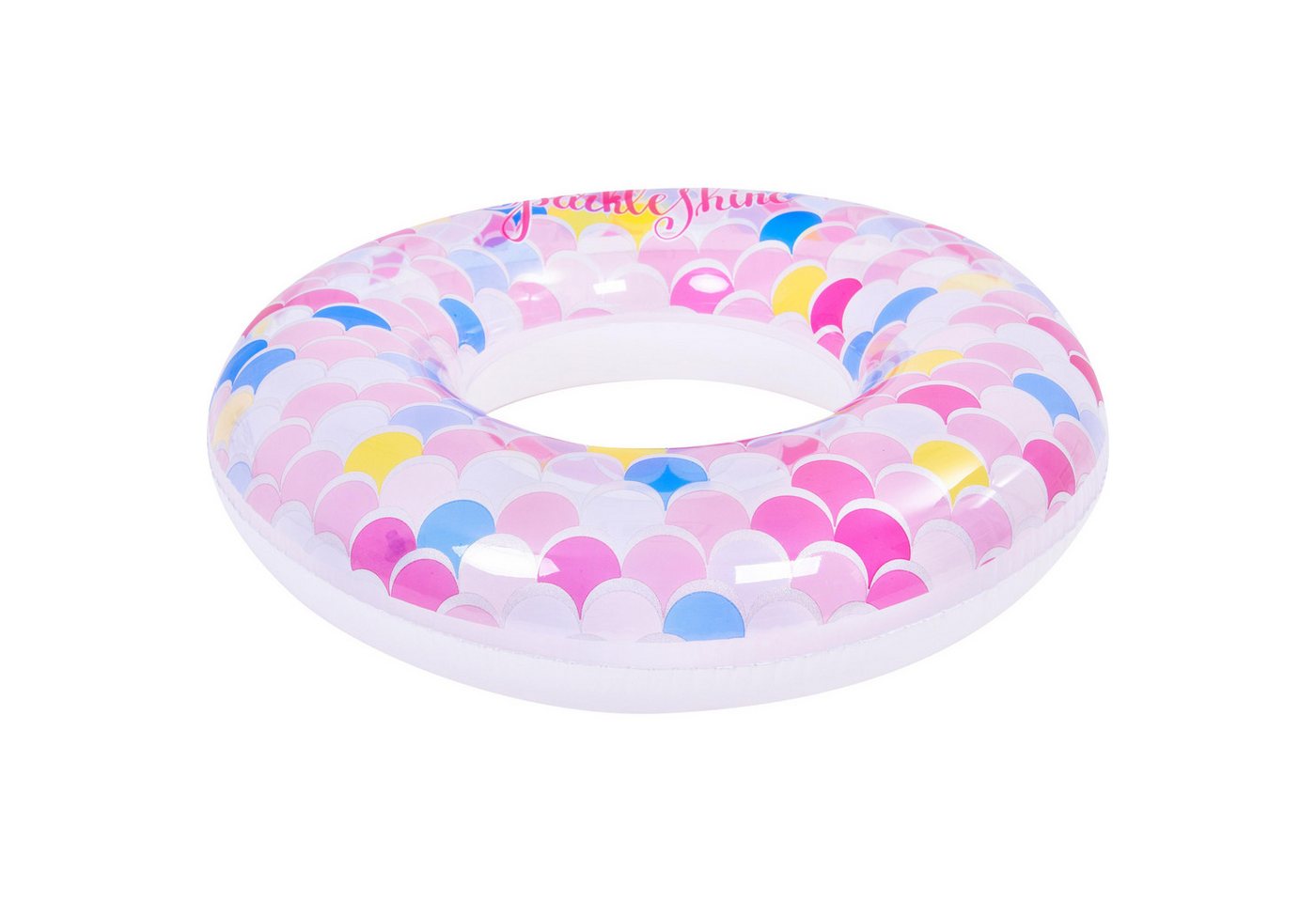 SunClub Schwimmring Schwimmtier bunt mit Schuppenmuster aufblasbar (Packung, 1-tlg), 90 cm mit Sicherheitsventil Bild 3