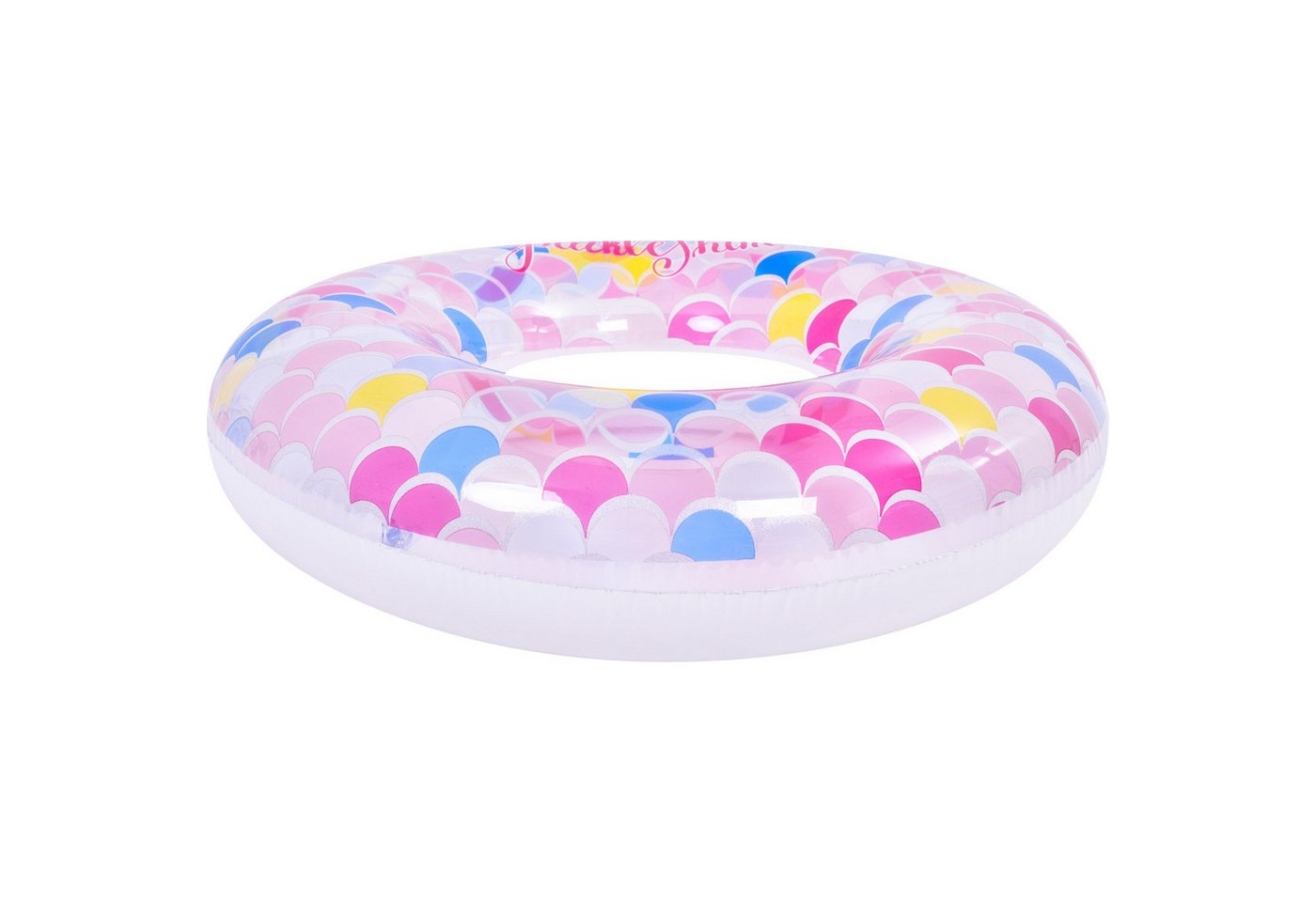 SunClub Schwimmring Schwimmtier bunt mit Schuppenmuster aufblasbar (Packung, 1-tlg), 90 cm mit Sicherheitsventil Bild 4