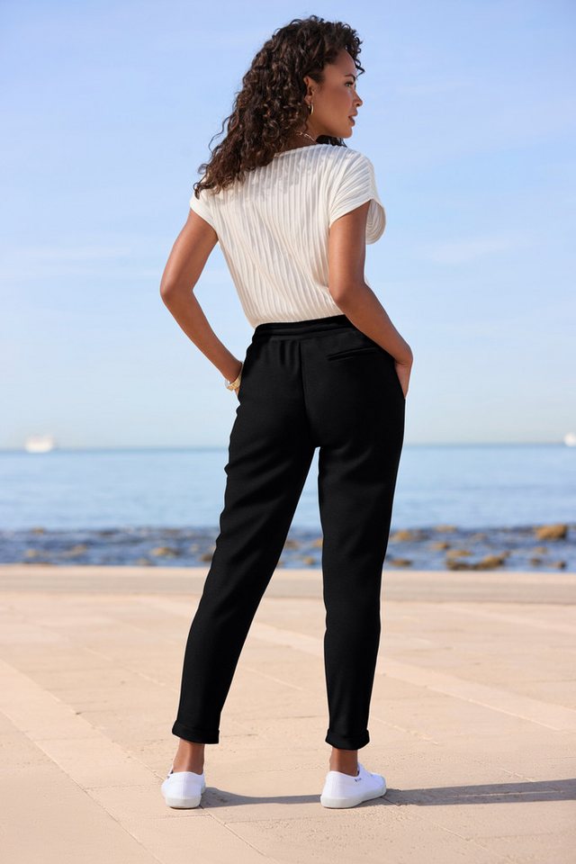 Vivance by Lascana Jogger Pants aus sommerlich leichtem Stoff mit praktischen Eingrifftaschen, Schlupfhose, casual-chic, Sommerhose