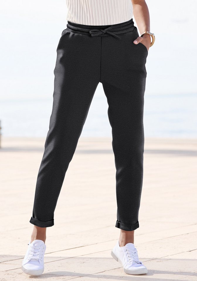 Vivance by Lascana Jogger Pants aus sommerlich leichtem Stoff mit praktischen Eingrifftaschen, Schlupfhose, casual-chic, Sommerhose Bild 4