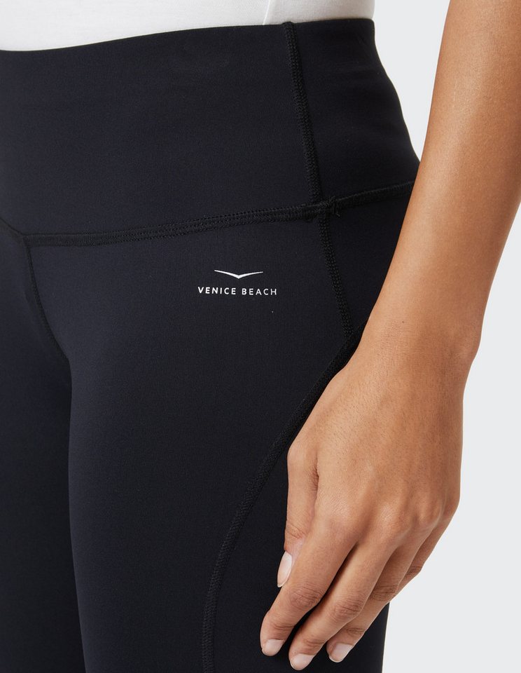 Venice Beach Trainingstights CAPRI TIGHTS NOMINA unifarbenes Design, mit sportlicher Optik, aus Jersey