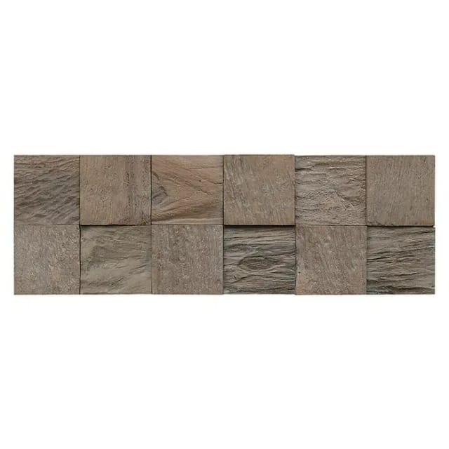 INDO Wandverblender »INDO TEAK CLASSIC CUBE«, grau, geölt, Holz, Stärke: 20 mm