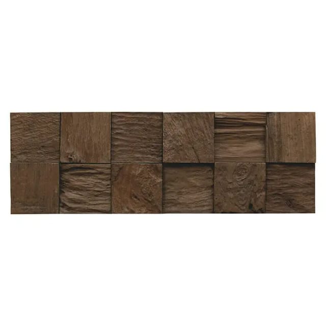 INDO Wandverblender »INDO TEAK CLASSIC CUBE«, braun, geölt, Holz, Stärke: 20 mm