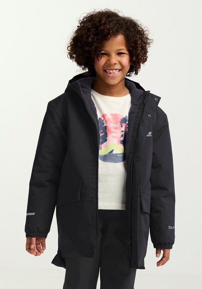 Jack Wolfskin Outdoorjacke CANVEY JKT KIDS Winterjacke für Kinder, warm, wasserdicht
