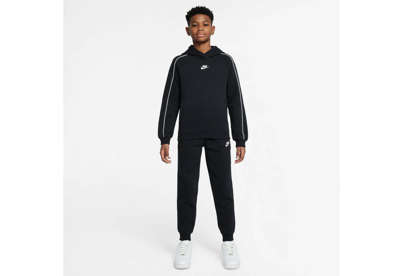 Nike Sportswear Trainingsanzug K NSW CLUB FLC HDY TRACKSUIT (2-tlg), Für Kinder und Jugendliche