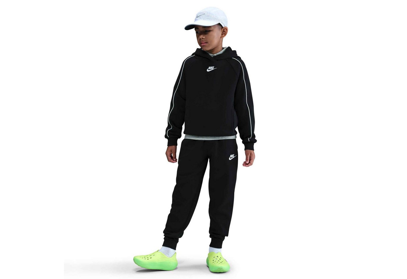 Nike Sportswear Trainingsanzug K NSW CLUB FLC HDY TRACKSUIT (2-tlg), Für Kinder und Jugendliche Bild 4