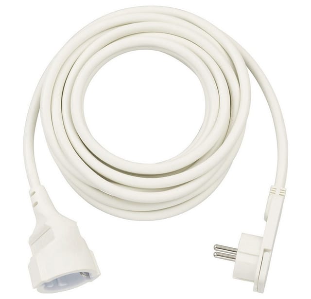 brennenstuhl® Verlängerungskabel, Schutzkontaktkupplung, Kabellänge: 5 m - weiss