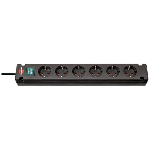 brennenstuhl® Steckdosenleiste »Comfort-Line«, 6-fach, Kabellänge: 3 m - schwarz