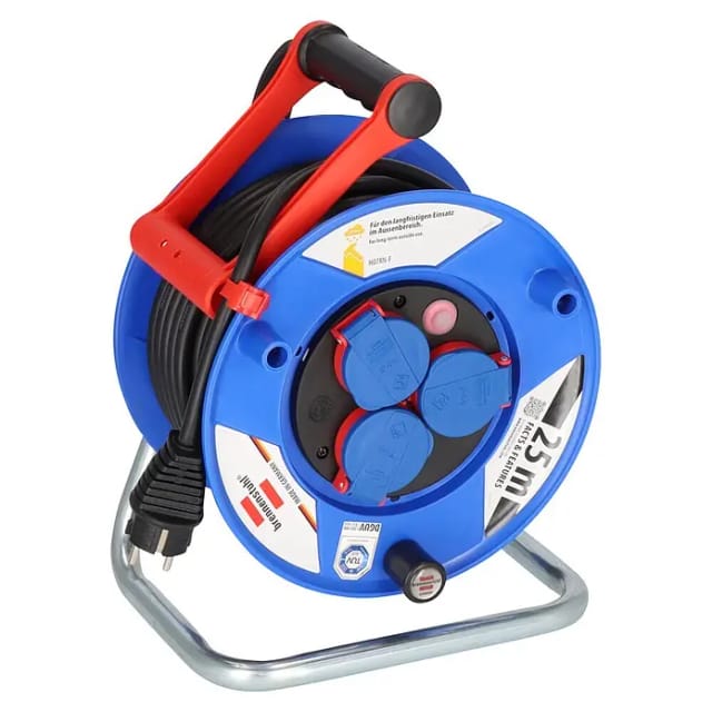 brennenstuhl® Kabeltrommel »Garant IP44 1218350«, 3-fach, Kabellänge: 25 m - blau