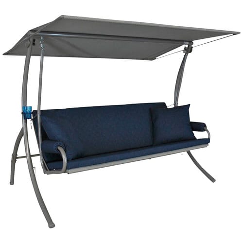 ANGERER FREIZEITMÖBEL Hollywoodschaukel »Elegance Joy«, 3-Sitzer, inkl. Auflagen - blau