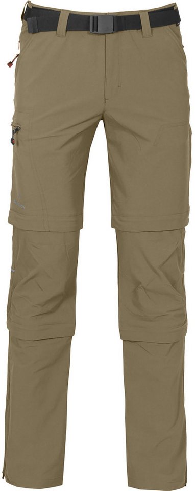 Bergson Outdoorhose QUEENSLAND Doppel Zipp-Off mit T-ZIPP Herren Wanderhose, vielseitig, pflegeleicht, Kurzgrößen, beige Bild 2