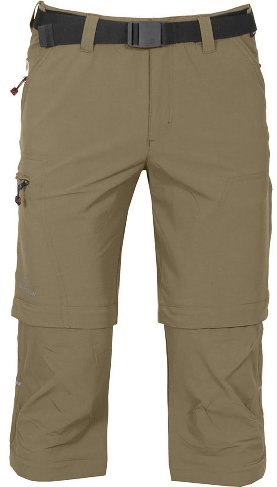 Bergson Outdoorhose QUEENSLAND Doppel Zipp-Off mit T-ZIPP Herren Wanderhose, vielseitig, pflegeleicht, Kurzgrößen, beige Bild 3