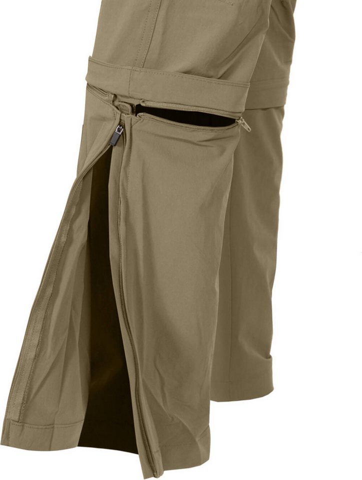 Bergson Outdoorhose QUEENSLAND Doppel Zipp-Off mit T-ZIPP Herren Wanderhose, vielseitig, pflegeleicht, Kurzgrößen, beige Bild 4