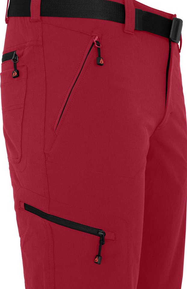 Bergson Outdoorhose REDWOOD BERMUDA Herren Wandershorts, vielseitig, pflegeleicht, Normalgrößen, dunkelrot