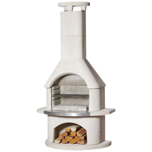 BUSCHBECK Gartengrillkamin »Elba«, 110 cm - weiss