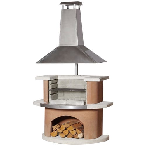 BUSCHBECK Gartengrillkamin »Kampen«, 110 cm - weiss