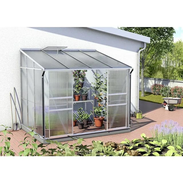 VITAVIA Gewächshaus »Osiris«, 5,2 m², Kunststoff/Aluminium, winterfest - silberfarben