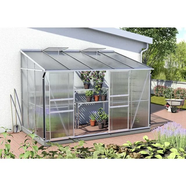 VITAVIA Gewächshaus »Osiris«, 6,5 m², Kunststoff/Aluminium, winterfest - silberfarben