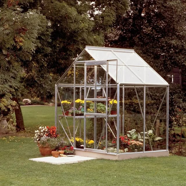 VITAVIA Gewächshaus »Venus«, 2,5 m², Aluminium/Glas, winterfest - silberfarben