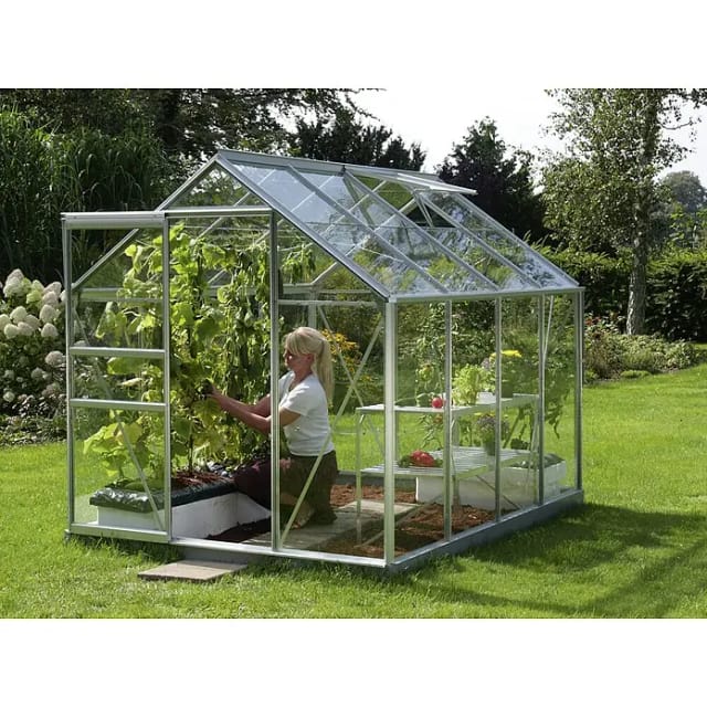 VITAVIA Gewächshaus »Venus«, 5 m², Aluminium/Glas, winterfest - silberfarben